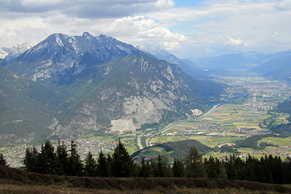 Uitzicht vanaf Rangger Köpfl op Innsbruck