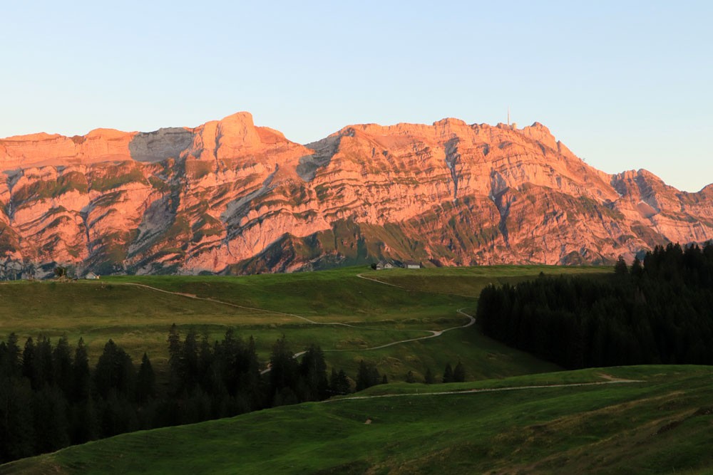 Uitzicht op Alpsteingebergte en Säntis