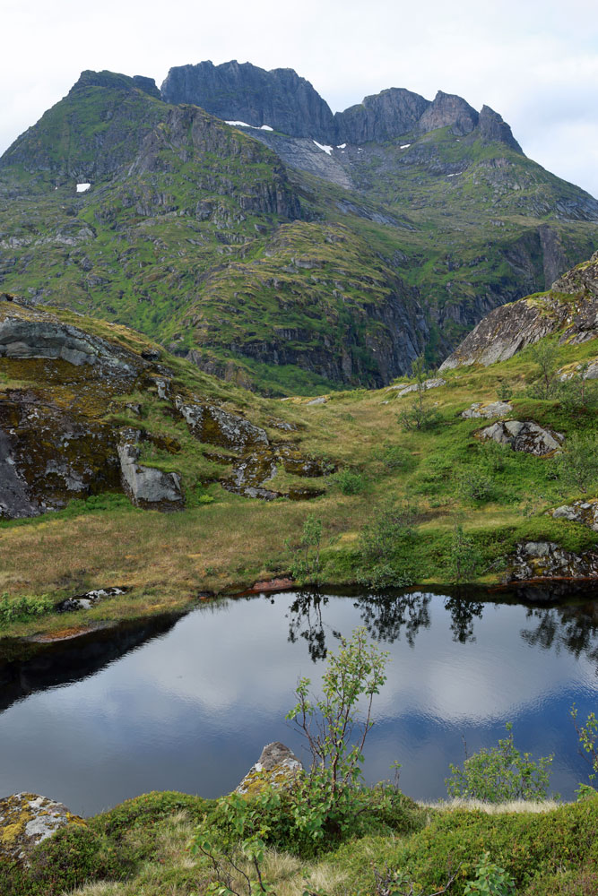 Hike Tindstinden Lofoten Noorwegen